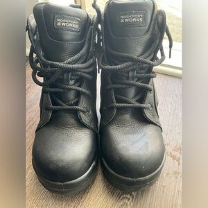 Men Black Steel Toe Boots